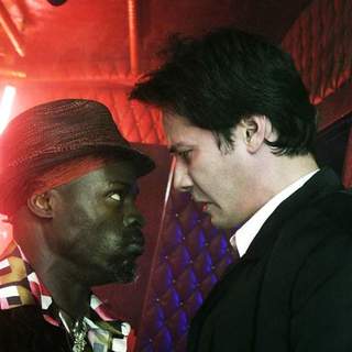 Djimon Hounsou and Keanu Reeves in Warner Bros' "Constantine" (2005)