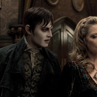 Johnny Depp stars as Barnabas Collins and Michelle Pfeiffer stars as Elizabeth Collins Stoddard in Warner Bros. Pictures' Dark Shadows (2012)