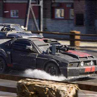 A scene from an action-thriller set of Universal Pictures' Death Race (2008).