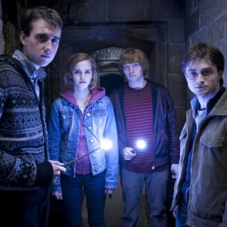 Matthew Lewis, Emma Watson, Rupert Grint and Daniel Radcliffe in Warner Bros. Pictures' Harry Potter and the Deathly Hallows: Part II (2011)