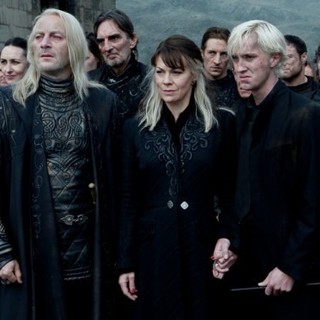 Jason Isaacs, Helen McCrory and Tom Felton in Warner Bros. Pictures' Harry Potter and the Deathly Hallows: Part II (2011)