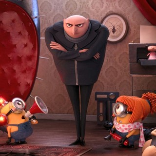 The minions and Gru from Universal Pictures' Despicable Me 2 (2013)
