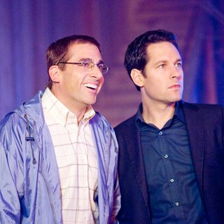 Steve Carell stars as Barry and Paul Rudd stars as Tim Conrad in Paramount Pictures' Dinner for Schmucks (2010). Photo by Merie Weismiller Wallace