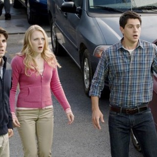 Miles Fisher, Emma Bell and Nicholas D'Agosto in Warner Bros. Pictures' Final Destination 5 (2011)