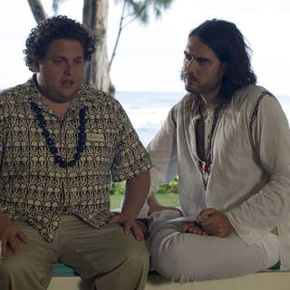 Jonah Hill as Matthew and Russell Brand as Aldous Snow in Universal Pictures' Forgetting Sarah Marshall (2008)