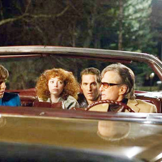 Devin Brochu, Emma Stone, Matthew McConaughey and Michael Douglas in New Line Cinema's Ghosts of Girlfriends Past (2009)
