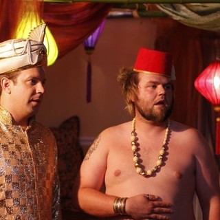 Jason Sudeikis stars as Eric and Tyler Labine stars as Mike McCrudden in Samuel Goldwyn Films' A Good Old Fashioned Orgy (2011)