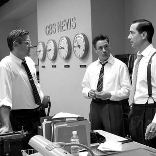 [L-R] George Clooney, Robert Downey Jr. and David Strathairn in Warner Independent Pictures' Good Night, And Good Luck (2005)