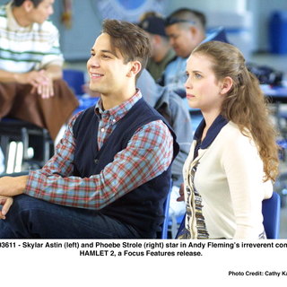 Skylar Astin stars as Rand Posin and Phoebe Strole stars as Epiphany Sellars in Focus Features' Hamlet 2 (2008). Photo Credit: Cathy Kanavy.