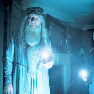 Michael Gambon stars as Albus Dumbledore and Daniel Radcliffe stars as Harry Potter in Warner Bros Pictures' Harry Potter and the Half-Blood Prince (2009)