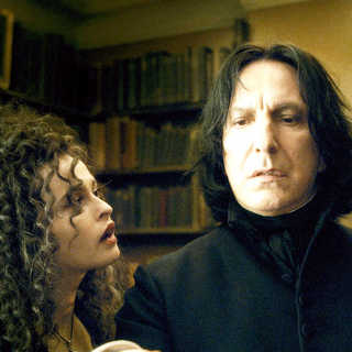 Helena Bonham Carter stars as Bellatrix Lestrange and Alan Rickman stars as Severus Snape in Warner Bros Pictures' Harry Potter and the Half-Blood Prince (2009)