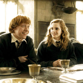 Rupert Grint stars as Ron Weasley and Emma Watson stars as Hermione Granger in Warner Bros Pictures' Harry Potter and the Half-Blood Prince (2009)
