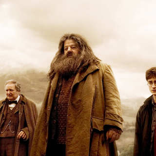 Jim Broadbent, Robbie Coltrane and Daniel Radcliffe in Warner Bros' Harry Potter and the Half-Blood Prince (2009)