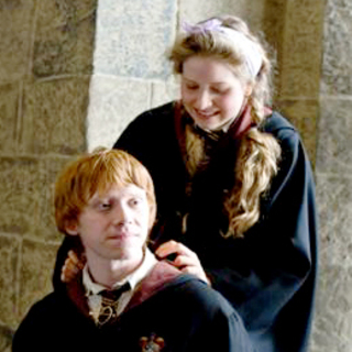 Rupert Grint stars as Ron Weasley and Jessie Cave stars as Lavender Brown in Warner Bros Pictures' Harry Potter and the Half-Blood Prince (2009)