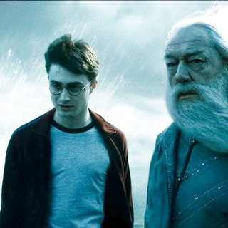 Daniel Radcliffe stars as Harry Potter and Michael Gambon stars as Albus Dumbledore in Warner Bros Pictures' Harry Potter and the Half-Blood Prince (2009)