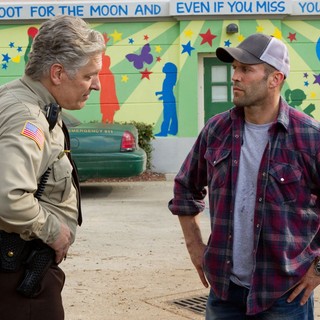 Clancy Brown stars as Sheriff Keith Rodrigue and Jason Statham stars as Phil Broker in Open Road Films' Homefront (2013)