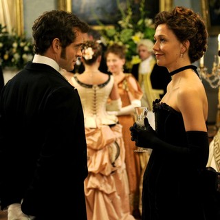 Hugh Dancy stars as Mortimer Granville and Maggie Gyllenhaal stars as Charlotte Dalrymple in Sony Pictures Classics' Hysteria (2012)