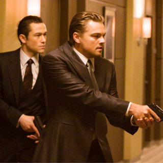 Joseph Gordon-Levitt stars as Arthur and Leonardo DiCaprio stars as Jacob Hastley in Warner Bros. Pictures' Inception (2010)