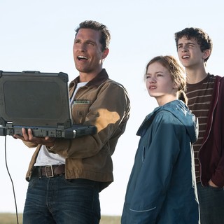 Matthew McConaughey, Mackenzie Foy and Timothee Chalamet in Paramount Pictures' Interstellar (2014)