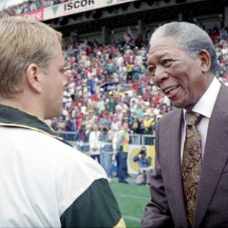 Matt Damon stars as Francois Pienaar and Morgan Freeman stars as Nelson Mandela in Warner Bros. Pictures' Invictus (2009)
