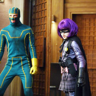 Aaron Johnson stars as Dave Lizewski/Kick-Ass and Chloe Moretz stars as Hit Girl/Mindy Macready in Lionsgate Films' Kick-Ass (2010)