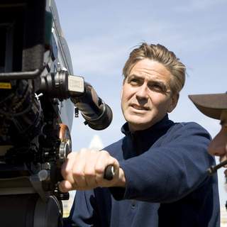 Director GEORGE CLOONEY on the set of Universal Pictures' Leatherheads (2008).