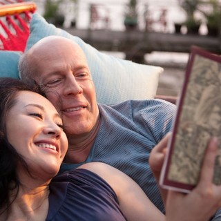 Xu Qing stars as Old Joe's Wife and Bruce Willis stars as Older Joe in TriStar Pictures' Looper (2012)