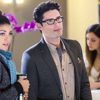 Jessica Szohr stars as Mira Simon and Ben Hollingsworth stars as Jonah in Hallmark Channel's Lucky in Love (2014). Photo credit by Bettina Strauss.