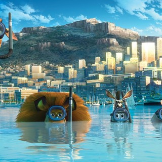 Melman the Giraffe, Alex the Lion, Melman the Giraffe and Gloria the Hippo of DreamWorks Animation's Madagascar 3: Europe's Most Wanted (2012)