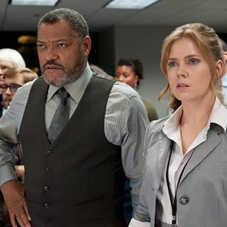 Laurence Fishburne stars as Perry White and Amy Adams stars as Lois Lane in Warner Bros. Pictures' Man of Steel (2013)