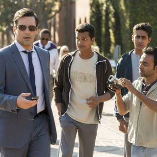 Jon Hamm, Madhur Mittal, Suraj Sharma and Pitobash Tripathy in Walt Disney Pictures' Million Dollar Arm (2014)