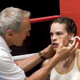 Clint Eastwood and Hilary Swank in Warner Bros.' Million Dollar Baby (2004)