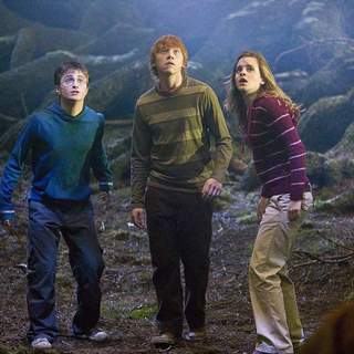 Daniel Radcliffe, Rupert Grint and Emma Watson in Warner Bros' Harry Potter and the Order of the Phoenix (2007)