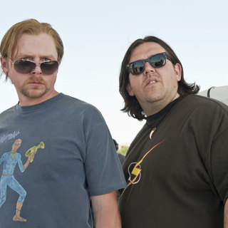 Simon Pegg stars as Graeme Willy and Nick Frost stars as Clive Gollings in Universal Pictures' Paul (2011)