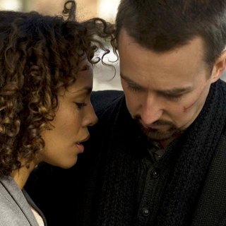 Carmen Ejogo stars as Tasha Philips and Edward Norton stars as Ray Tierney in New Line Cinema's Pride and Glory (2008). Photo credit by Glen Wilson.