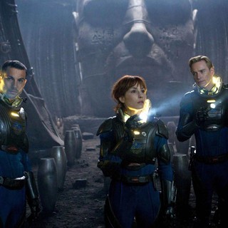 Logan Marshall-Green, Noomi Rapace and Michael Fassbender in 20th Century Fox's Prometheus (2012)