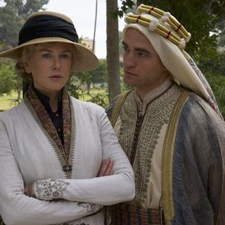 Nicole Kidman stars as Gertrude Bell and Robert Pattinson stars as Col. T.E. Lawrence in IFC Films' Queen of the Desert (2017)