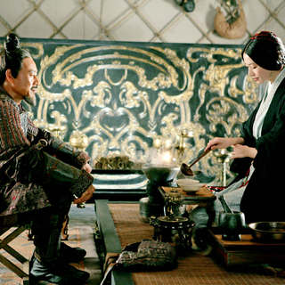 Zhang Fengyi stars as Cao Cao and Lin Chiling stars as Xiao Qiao in Magnolia Pictures' Red Cliff (2009)