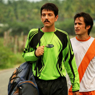 Diego Luna stars as Beto and Gael Garcia Bernal stars as Tato in Sony Pictures Classics' Rudo y Cursi (2009). Photo credit by Ivonne Venegas.