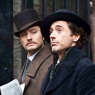 Jude Law stars as Dr. John Watson and Robert Downey Jr. stars as Sherlock Holmes in Warner Bros. Pictures' Sherlock Holmes (2009)