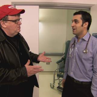 Writer/director Michael Moore explores America's health care system in The Weinstein Company's Sicko (2007