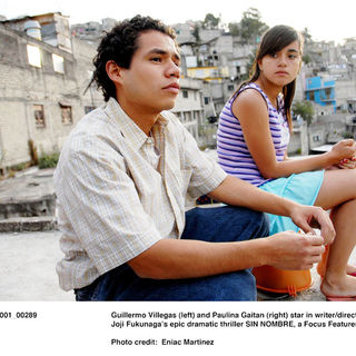 Guillermo Villegas stars as Orlando and Paulina Gaitan stars as Sayra in Focus Features' Sin Nombre (2009). Photo credit by Eniac Martinez.