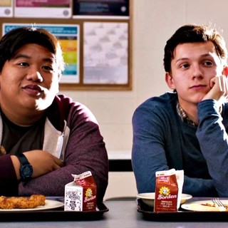 Jacob Batalon stars as Ned Leeds and Tom Holland stars as Peter Parker/Spider-Man in Sony Pictures' Spider-Man: Homecoming (2017)