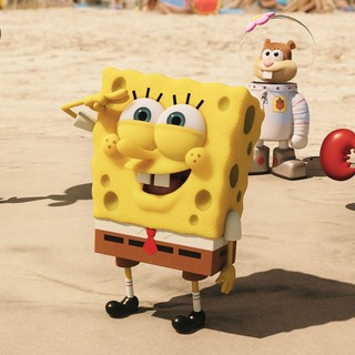 Squidward Tentacles, SpongeBob SquarePants, Sandy and Mr. Krabs in Paramount Pictures' The SpongeBob Movie: Sponge Out of Water (2015)