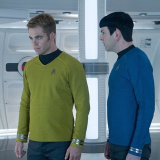 Chris Pine stars as James T. Kirk and Zachary Quinto stars as Spock in Paramount Pictures' Star Trek Into Darkness (2013)