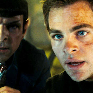 Zachary Quinto stars as Spock and Chris Pine stars as Kirk in Paramount Pictures' Star Trek (2009)