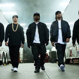 Jason Mitchell, Neil Brown Jr., Aldis Hodge, O'Shea Jackson Jr. and Corey Hawkins in Universal Pictures' Straight Outta Compton (2015)