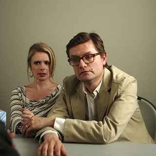 Carrie Wiita stars as Dr. Paige Whitehead, Ph.D. and James Urbaniak stars as Dr. Cooper Whitehead, Ph.D. in Such Good Productions' Such Good People (2014)
