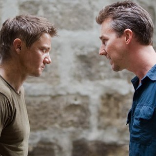 Jeremy Renner stars as Aaron Cross and Edward Norton stars as Byer in Universal Pictures' The Bourne Legacy (2012)