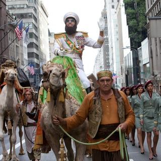 Sacha Baron Cohen stars as General Aladeen in Paramount Pictures' The Dictator (2012). Photo credit by Melinda Sue Gordon.